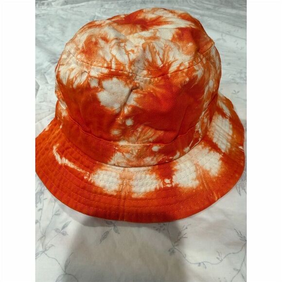 Panamá jack. Orange Tie-Dye Bucket Hat Unisex One Size Vintage - Picture 2 of 3